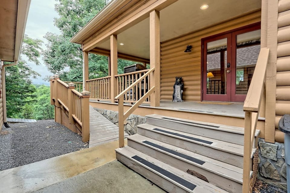 Choice of ramp or the stair entry from the rear of the home