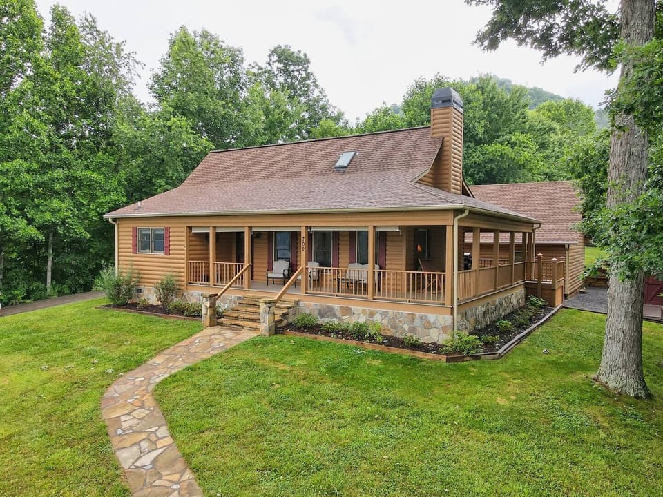 View of the front porch and what amazing views as you sit and enjoy the porch!
