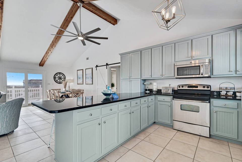 Included in kitchen: dishes, utensils, serving plates, pots, pans, baking sheets etc.