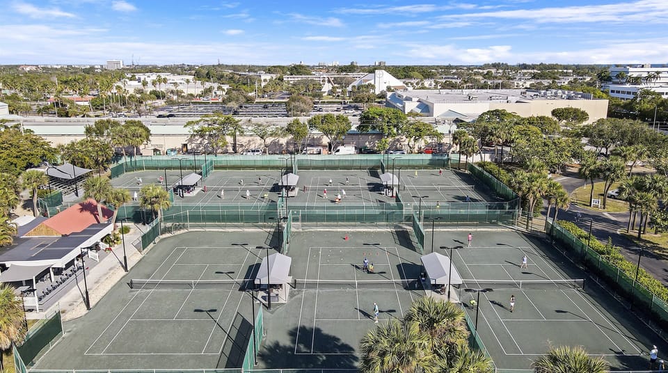On site tennis courts