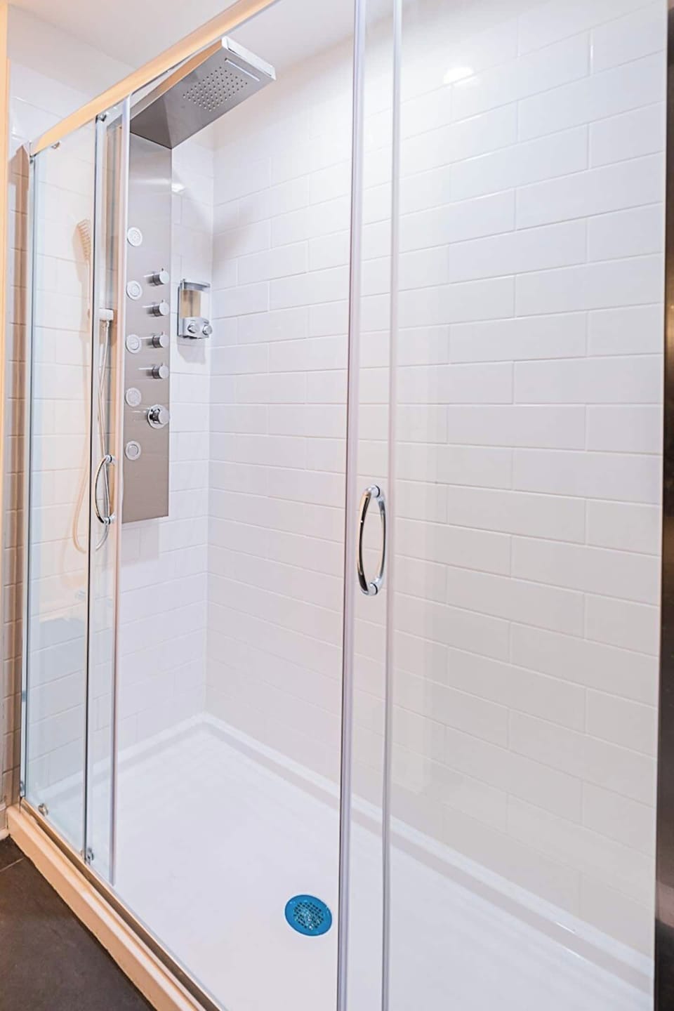 master suite with smart shower in penthouse
