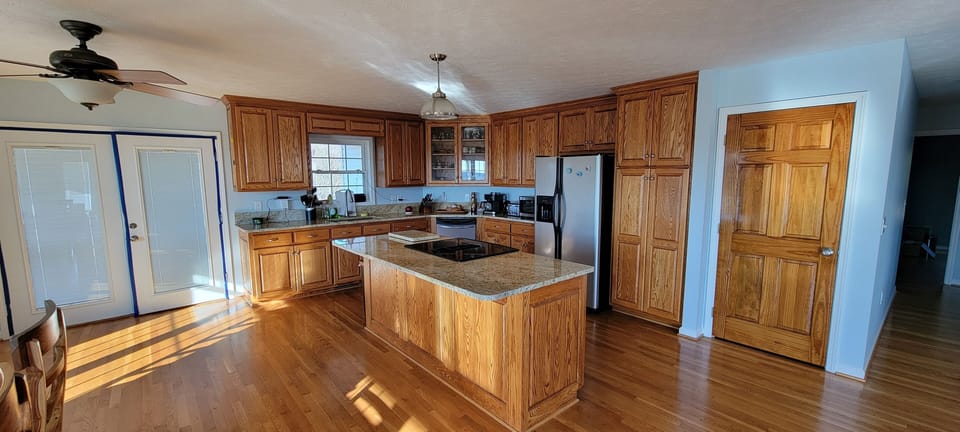 kitchen and dining area