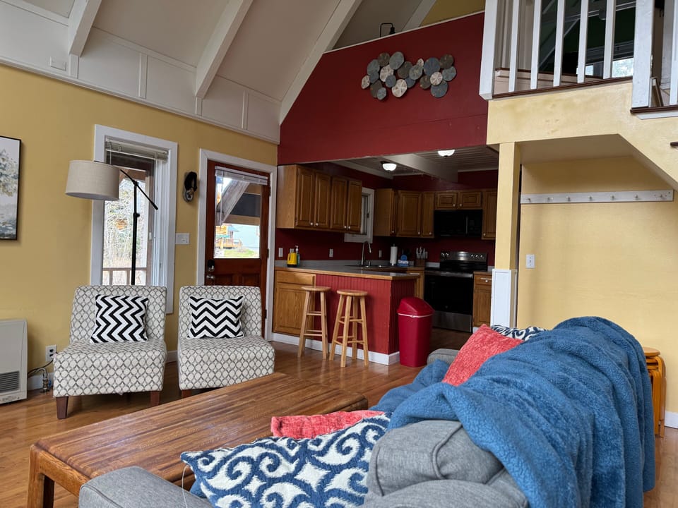 Kitchen is open to the living room