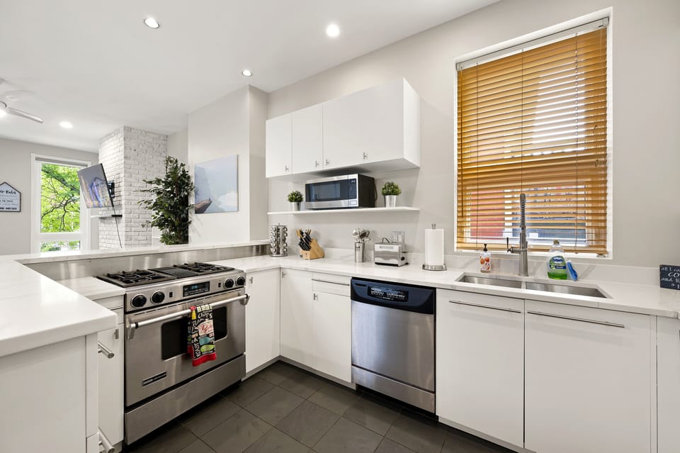 Plenty of room for cooking/dining for you, friends, and family! 