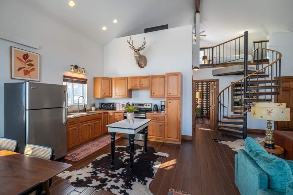 The refrigerator pictured has been replaced with the cutest Smeg refrigerator!