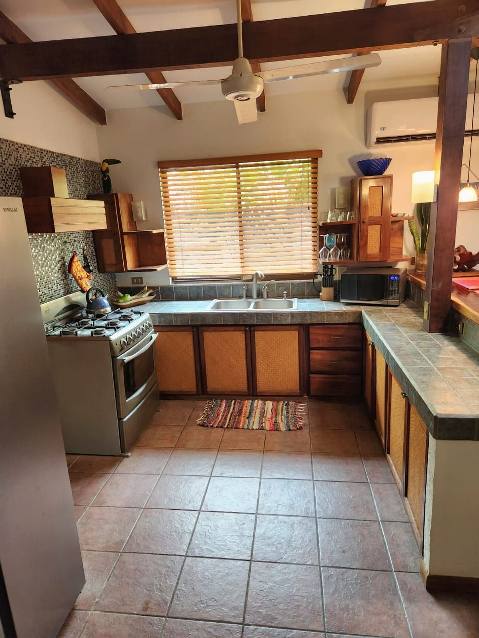 Fully equipped kitchen adjoins the master bedroom.