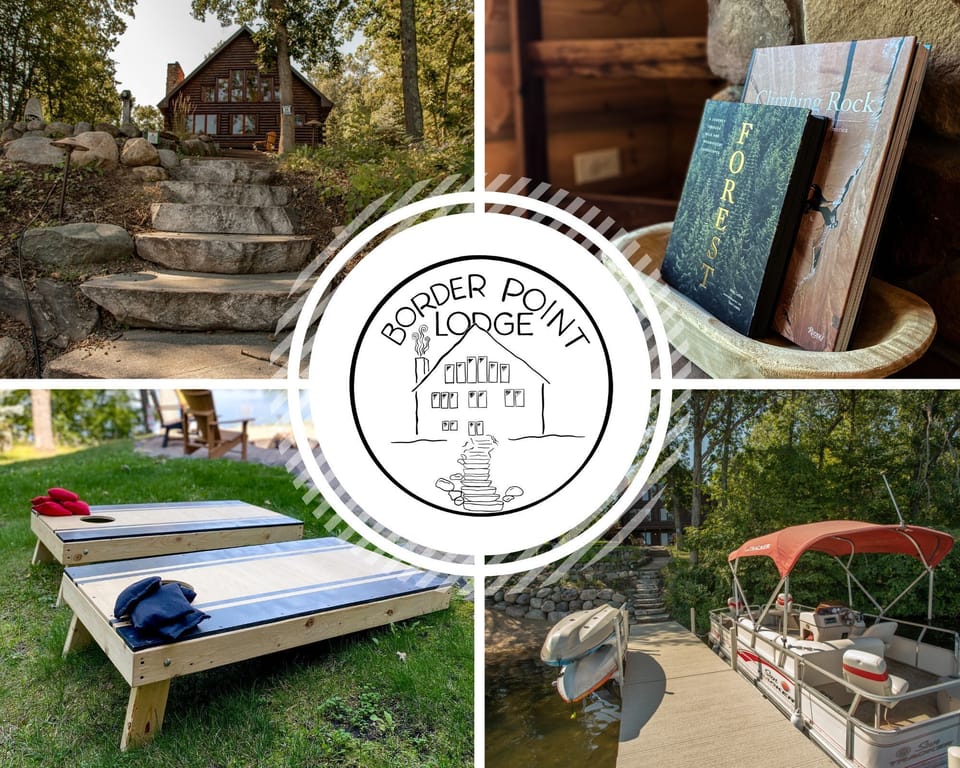 Escape to the beauty of nature at Border Point Lodge, your  perfect vacation rental nestled in Minnesota's Northwoods! Warmer months, we have an array of yard games to choose from - Cooler months, we have several board games or books inside. 