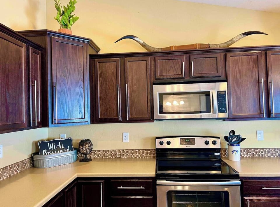It's NO BULL that the kitchen is fully stocked with all the utensils