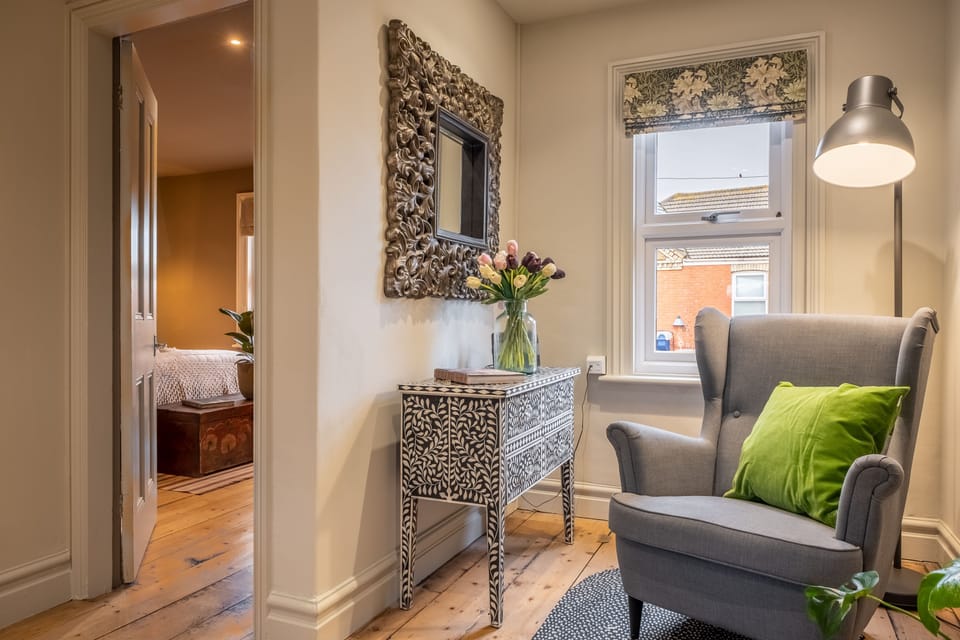 First floor: A quiet seating area on the landing