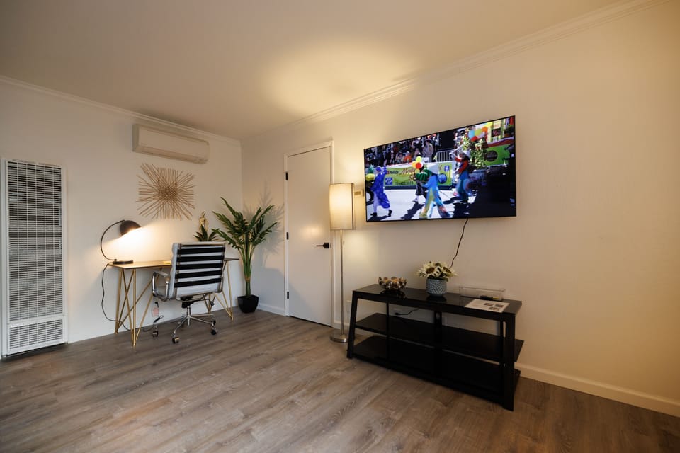 Each room has its own smart TV and powerful HVAC unit to make life more lovely.