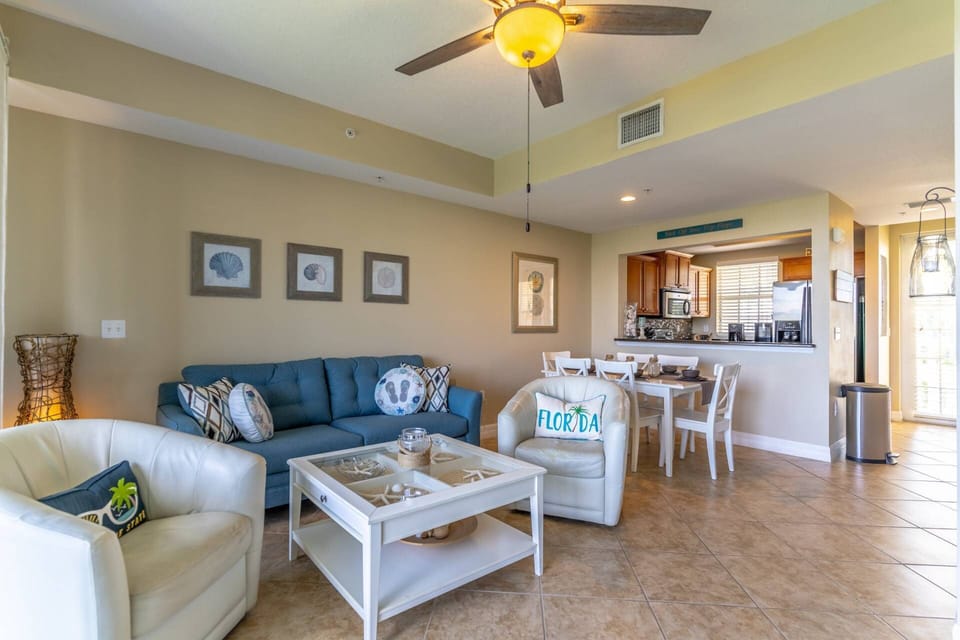 Comfortable Modern Furniture, Tile Flooring and Unique Décor