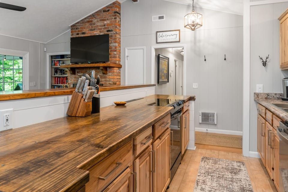 Butcher block counters