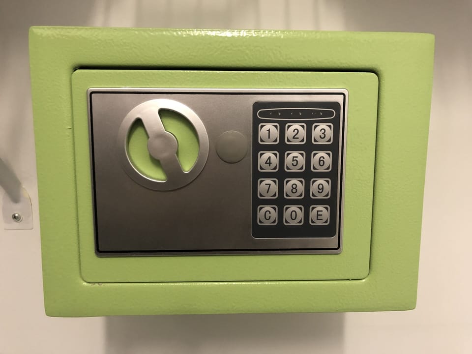 Safe provided for valuables 