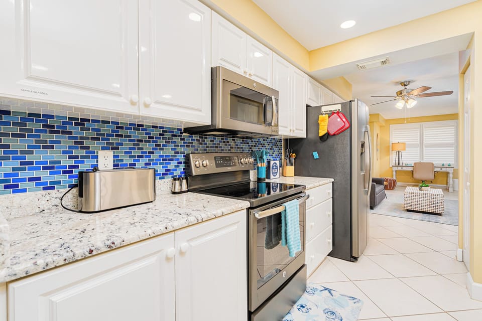 New, stainless appliances