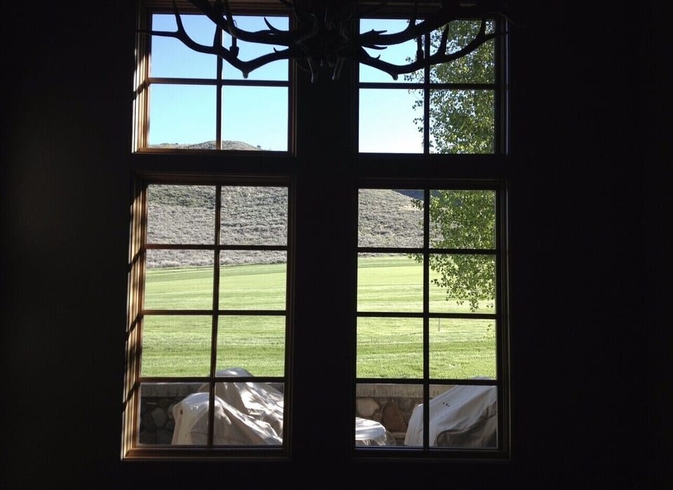 View From Living Room Out To Golf Course and Private Patio