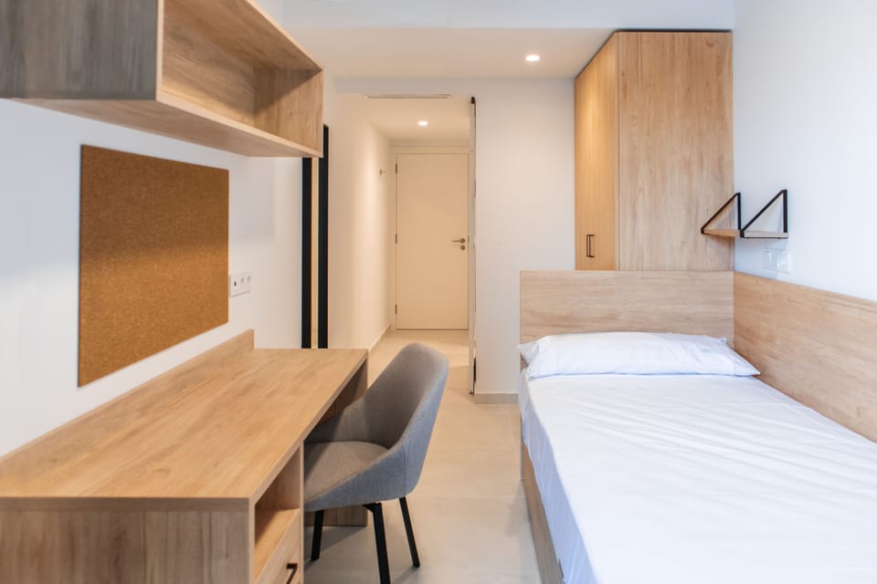 Basic Single Room | Desk, laptop workspace, soundproofing, free WiFi