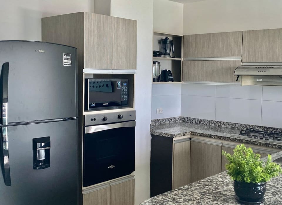 Basic Apartment | Private kitchen | Full-size fridge, cookware/dishes/utensils