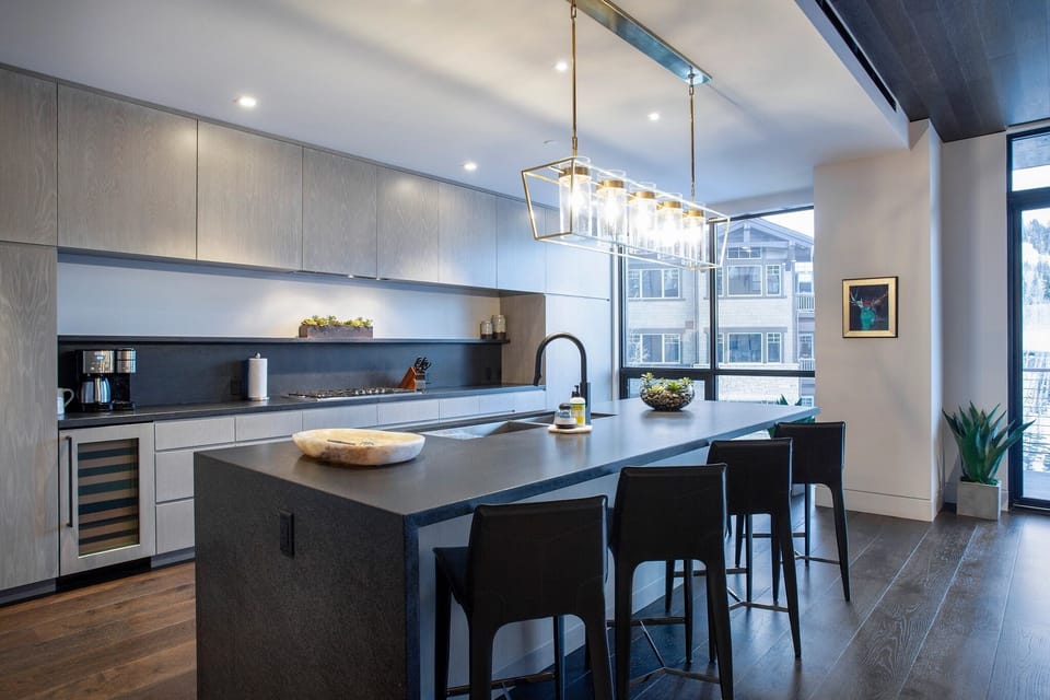 Indoors, Room, Kitchen, Kitchen Island, Chair