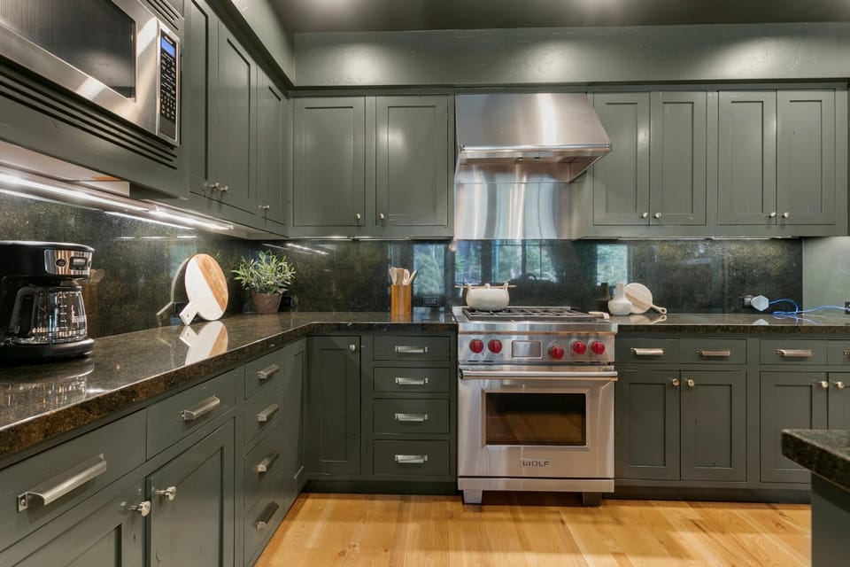 Indoors, Kitchen, Microwave, Oven, Cooktop