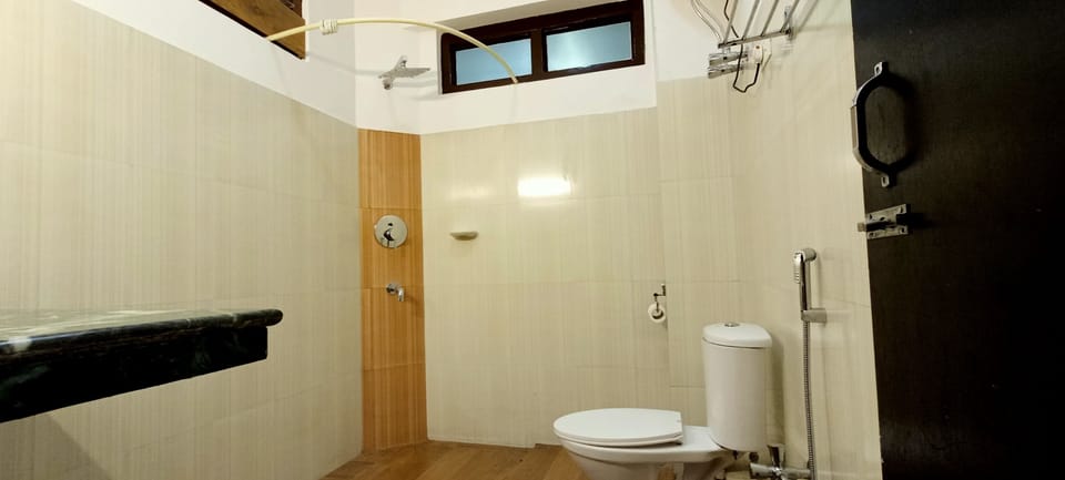 Shower, free toiletries, hair dryer (on request), slippers