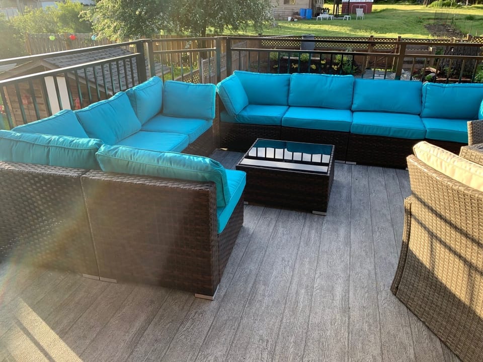 Large sectional for outdoor socializing