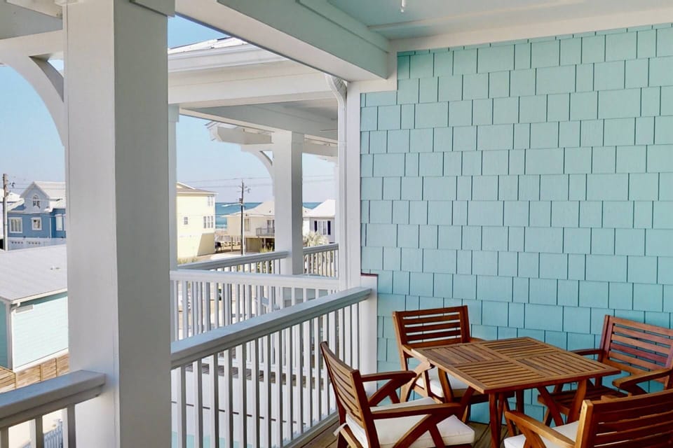 View and listen to the ocean from the large top deck