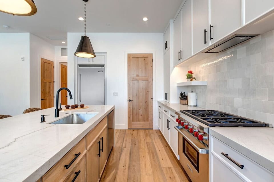 Kitchen with a large pantry
