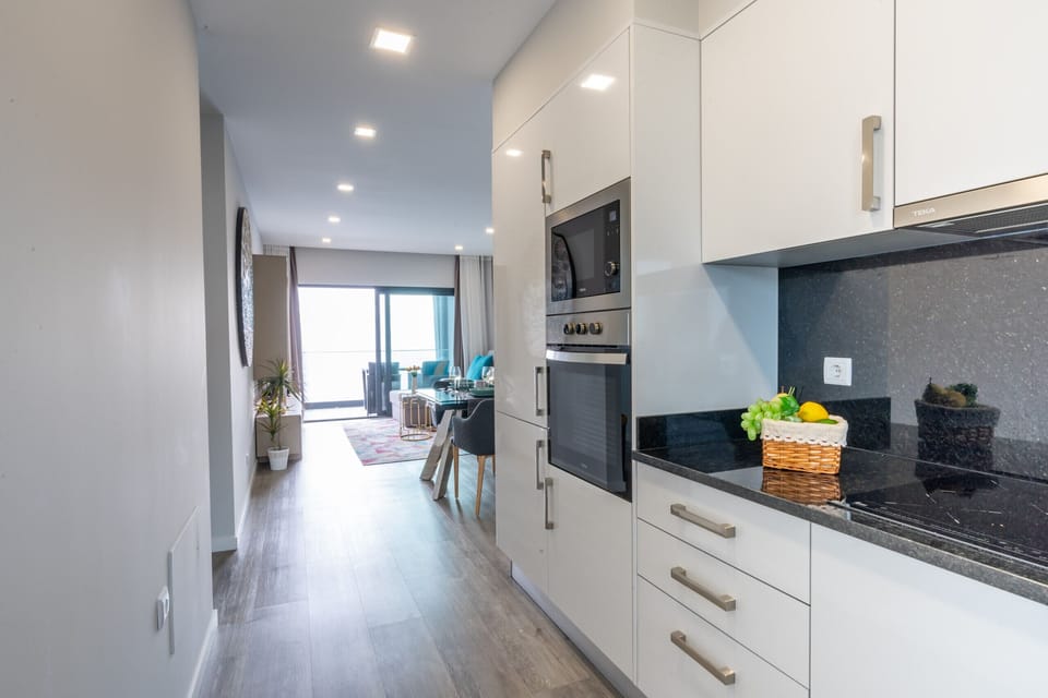 Large kitchen equipped with several appliances