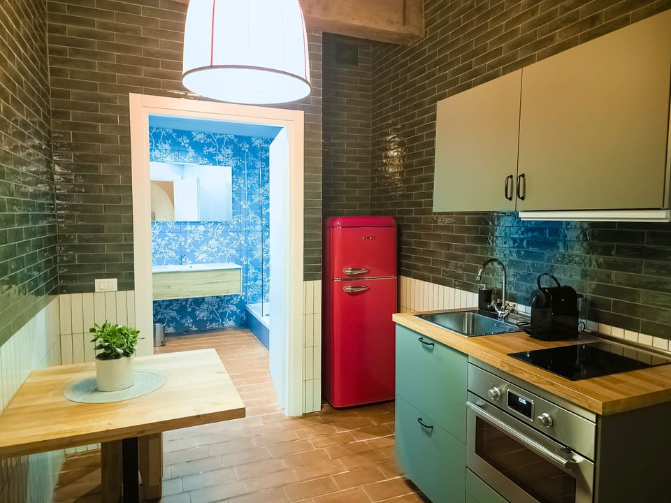 Family Apartment, 1 Bedroom, Non Smoking, Annex Building | Private kitchen | Espresso maker, electric kettle, cookware/dishes/utensils