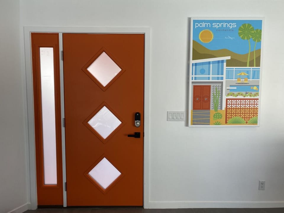 Inside, the decor is exactly what you'd expect in a Palm Springs gem!