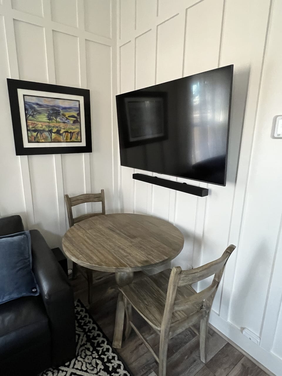 Tables expands for larger dining space or work area.