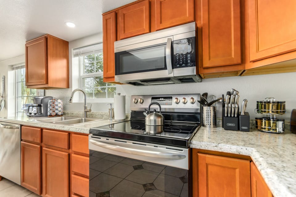 Fully stocked kitchen with everything you need to cook up a feast!