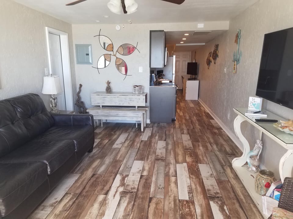 View form the balcony back into the unit.