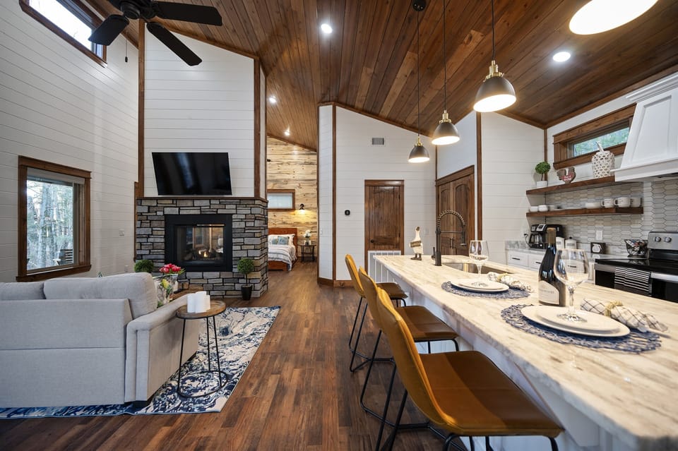 Living Room: Spacious and bright with modern decor, perfect for relaxation or fun gatherings!