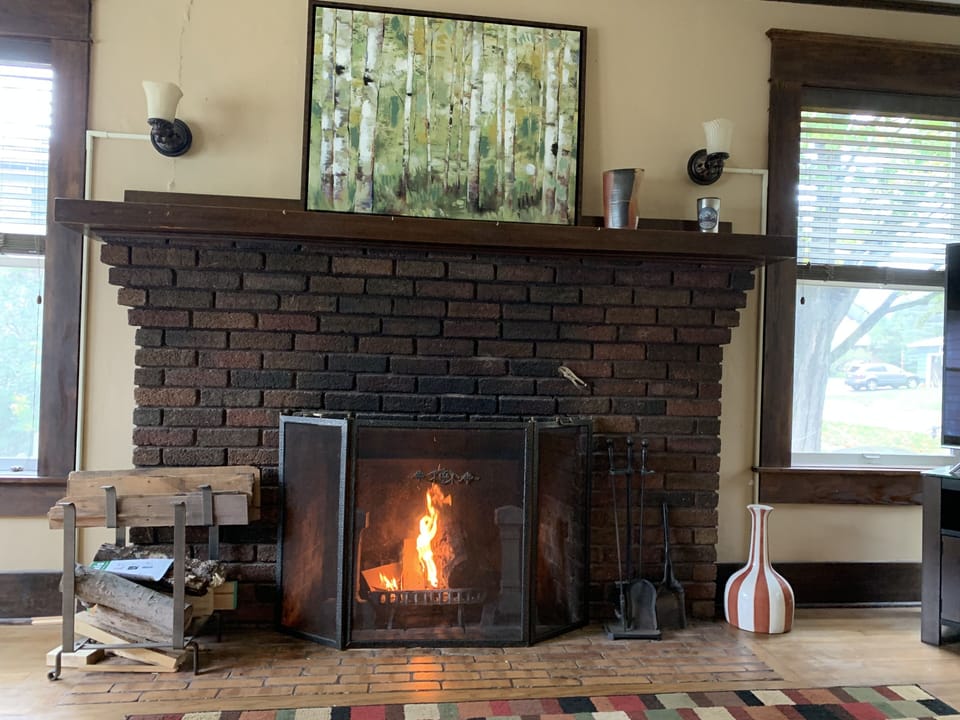 Living room Fireplace. Nothing beats a fire during the winter months. 