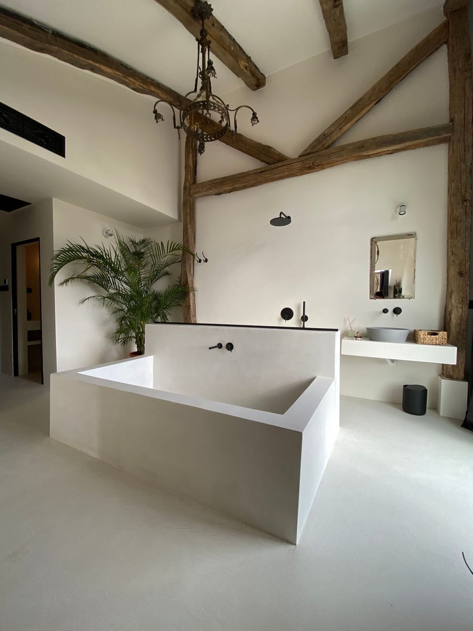 Suite with Bathtub and Terrace | Bathroom | Hair dryer, slippers, towels, soap