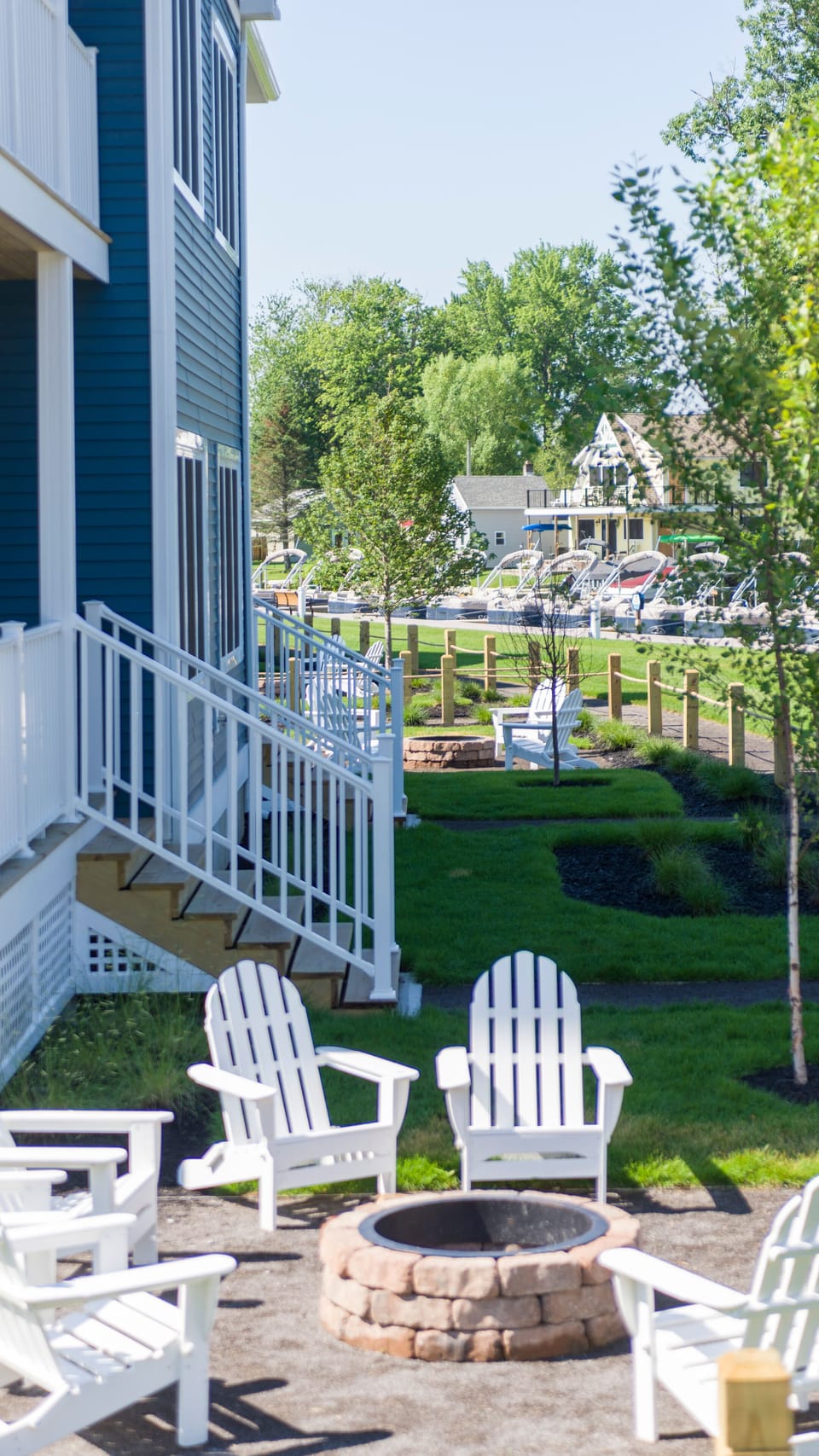 Each unit has its own grill and firepit.