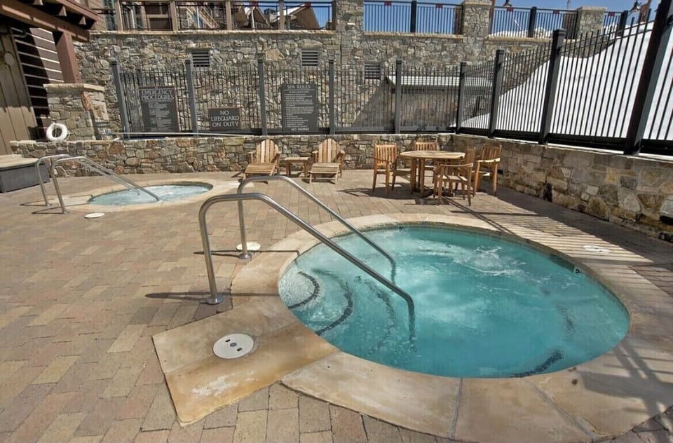 Hot tubs right downstairs