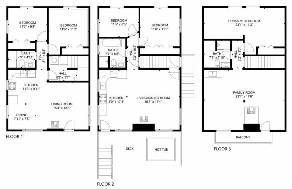 A detailed floor plan of this rental.