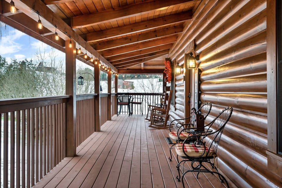 Wraparound porch.
