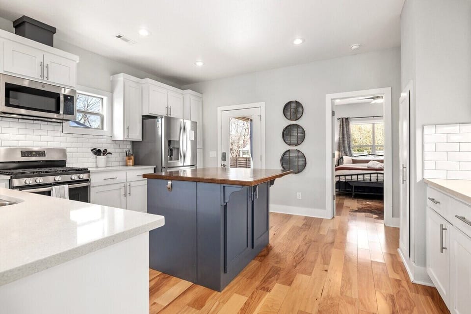 Our kitchen - aka our favorite room in the house - is fully stocked with all the cooking amenities you could ever need.