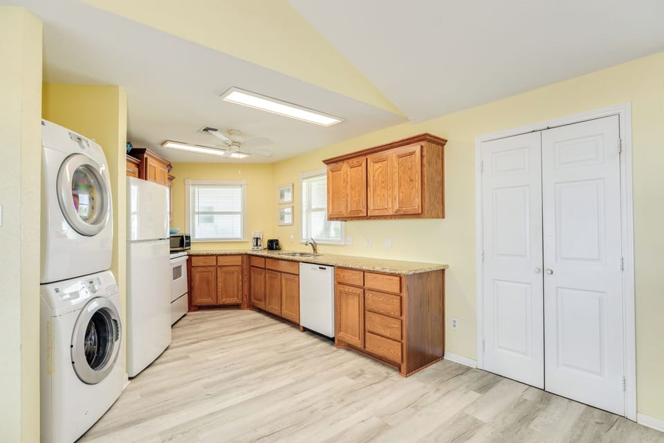 Prepare homecooked meals in the fully equipped kitchen