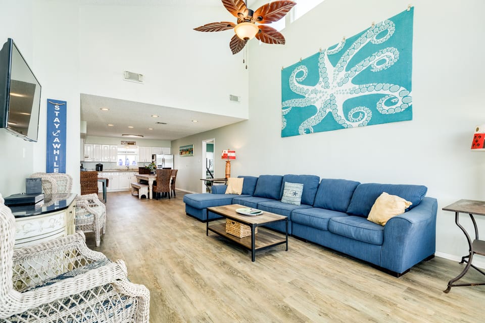 The open living area makes it easy for everyone to hang out together