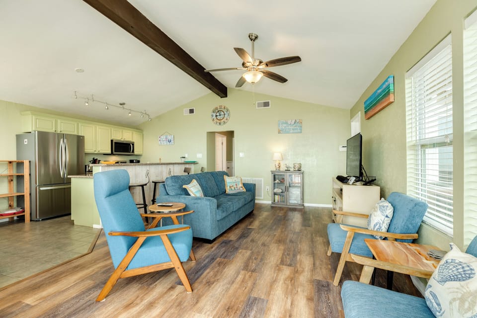 Open living area makes it easy for everyone to spend time together