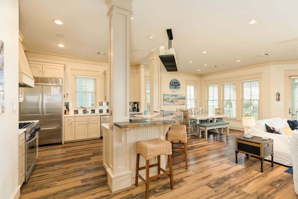 Open living area makes spending time together easy