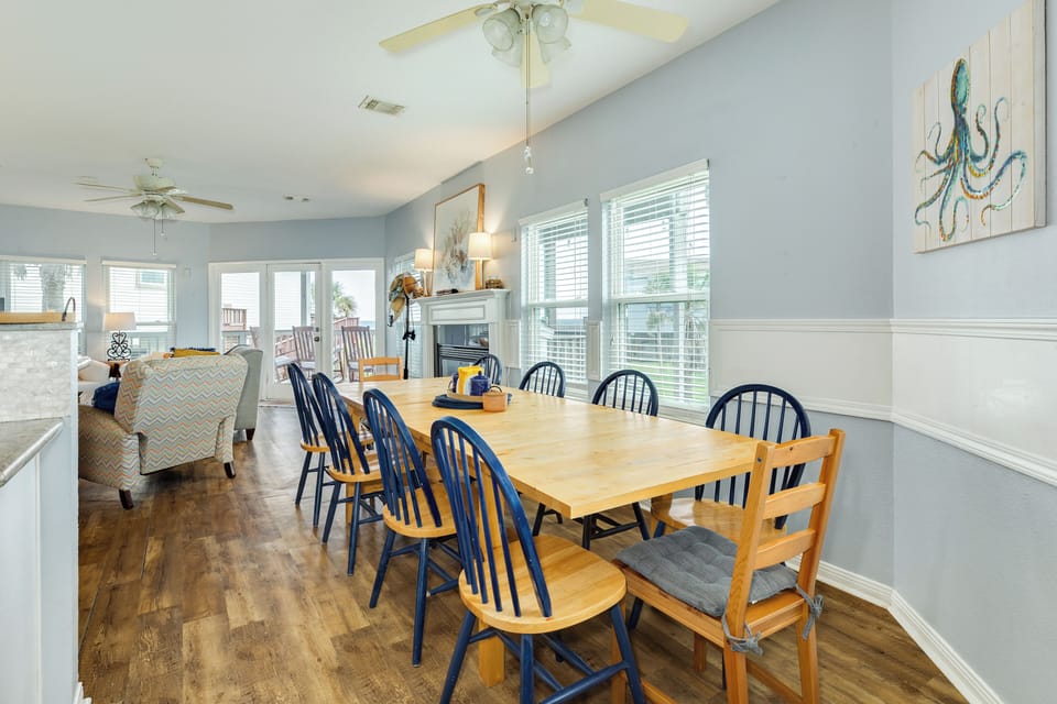 Sit up to 10 and the large dining table