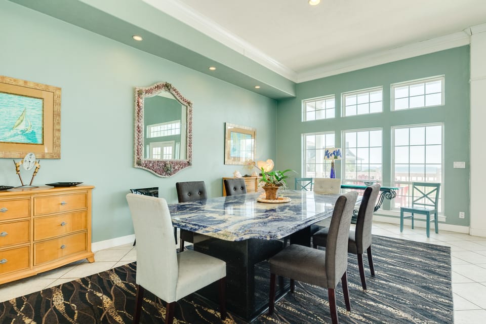 Enjoy views of the Gulf while dining