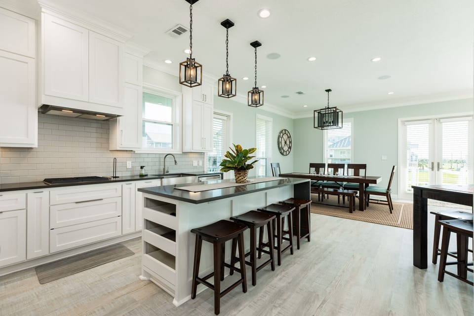 Grab a quick bite or serve meals at the breakfast bar