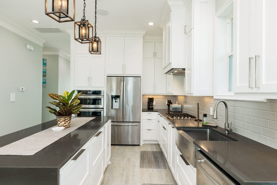 Plenty of prep and storage space in the kitchen
