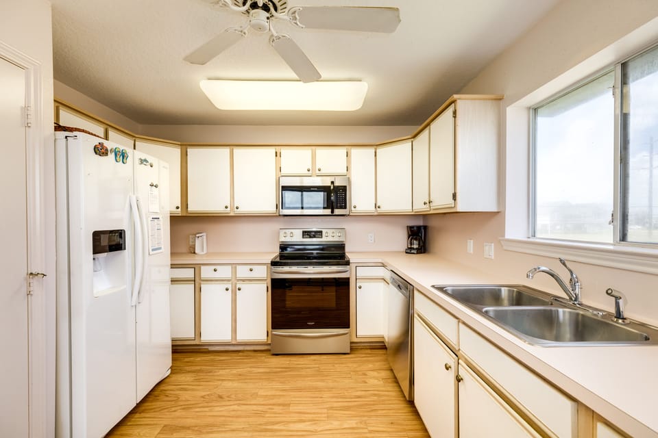 Prepare homecooked meals in the fully equipped kitchen